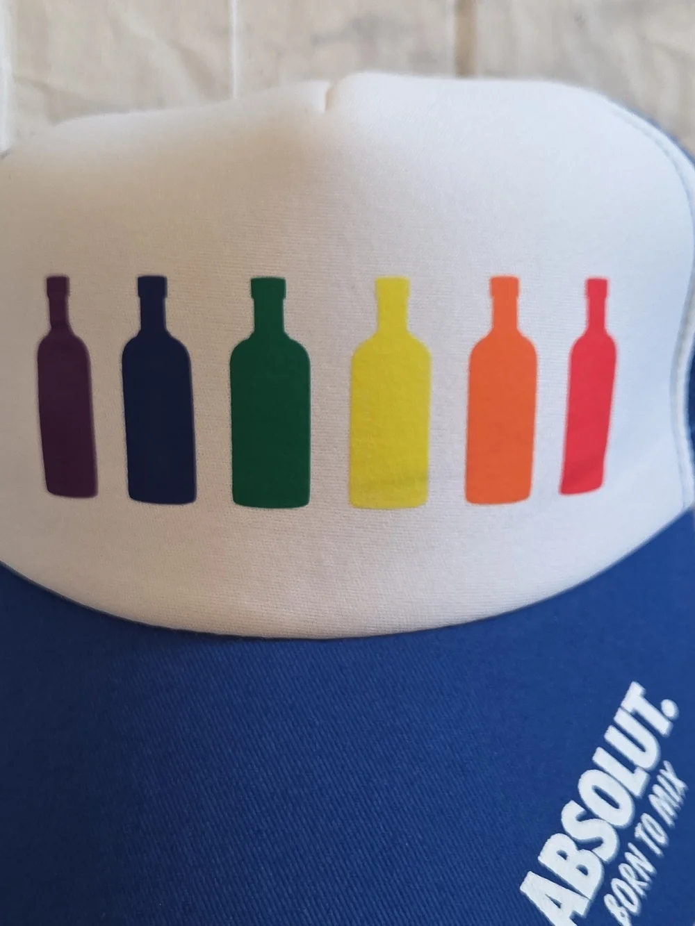 Absolut Vodka Born To Mix Blue/White Mesh Trucker Snapback Pride Distillery